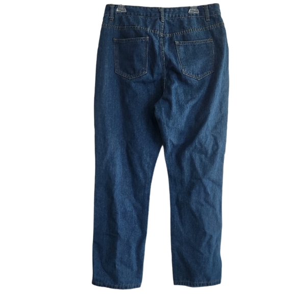 PRETTY LITTLE THING MID WASH BASIC STRAIGHT LEG JEANS SZ 14 - Picture 4 of 4